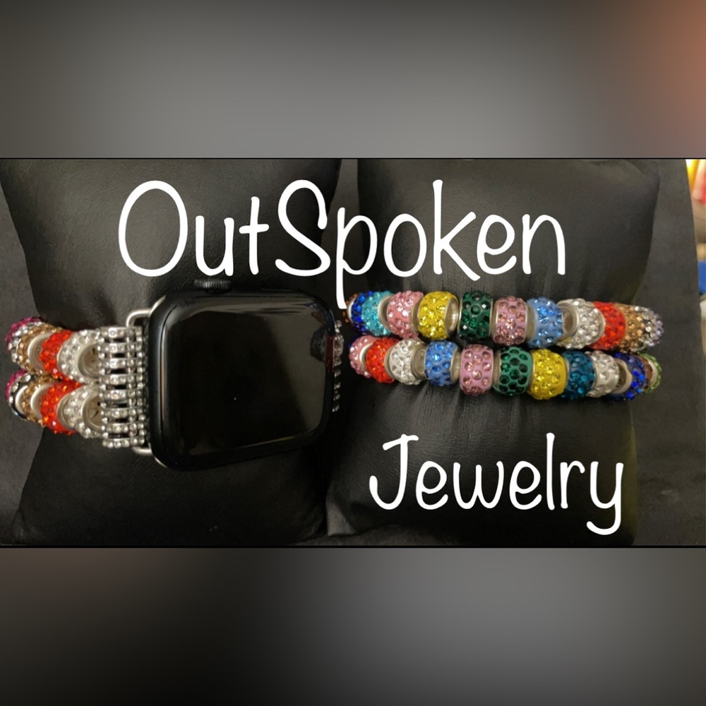 Multi colored Bling Bracelet & Apple Watch Band